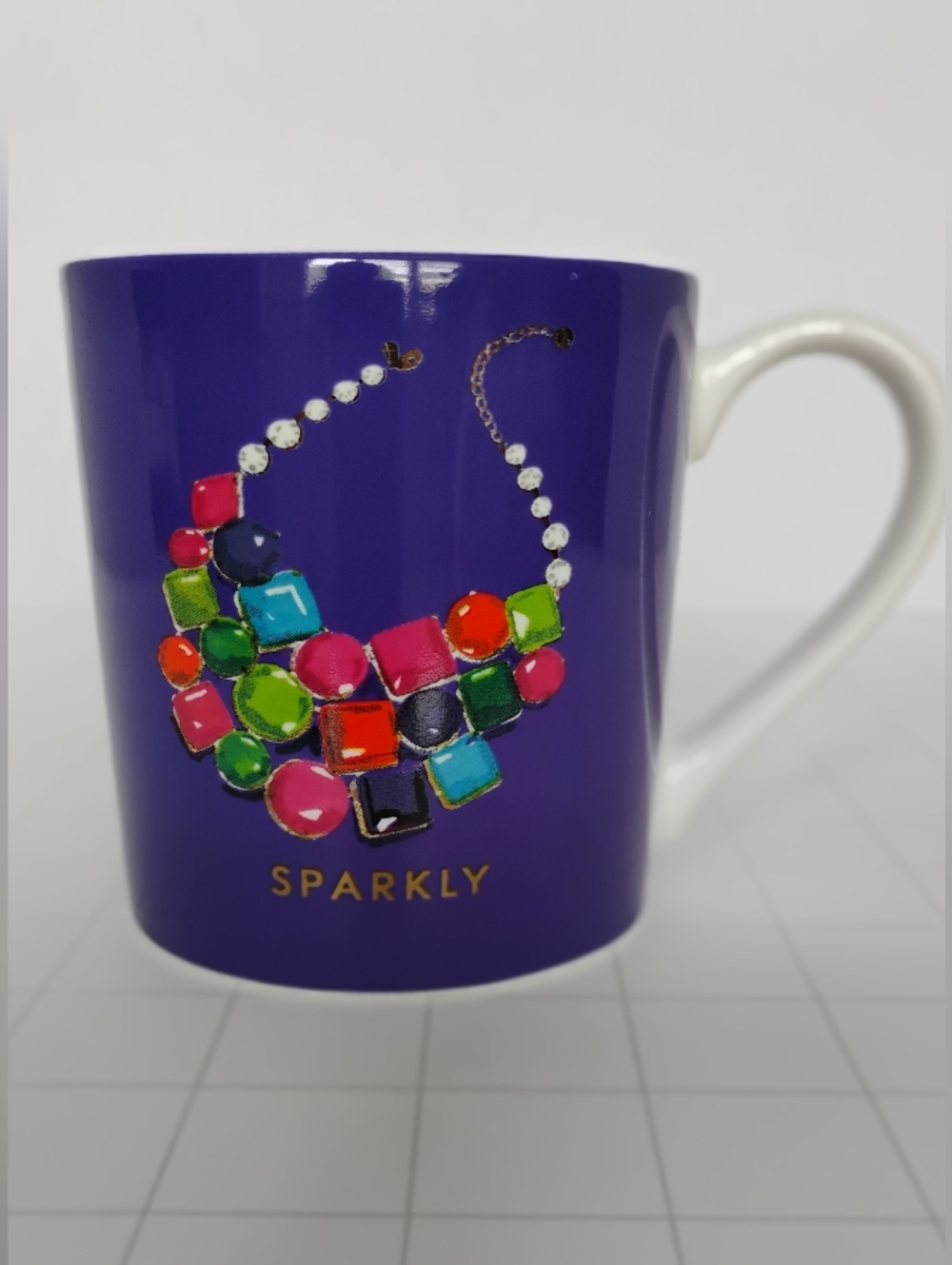 Kate Spade "Things We Love" Sparkly Necklace Mug Lenox 10 Oz Porcelain Cup